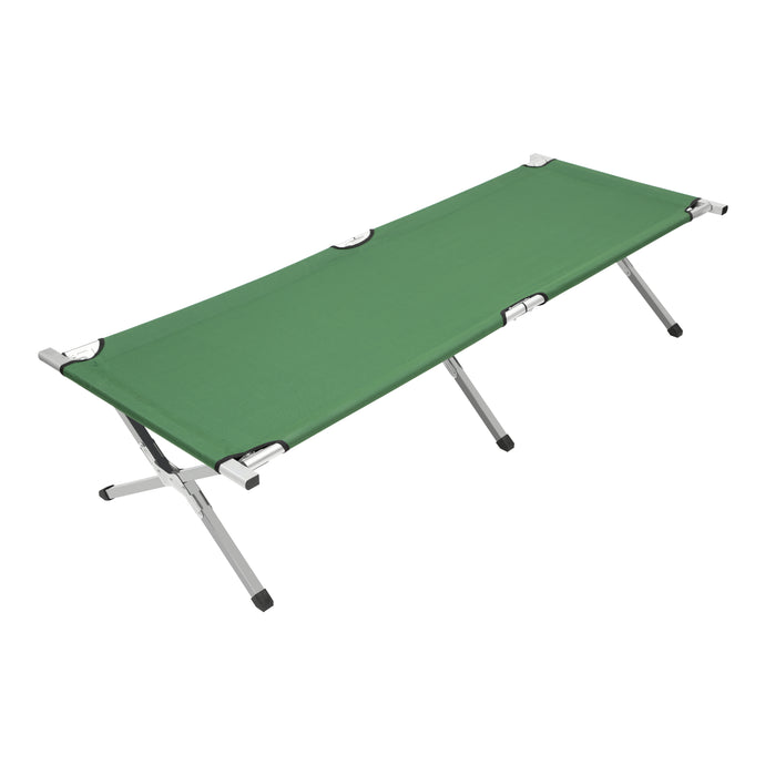 Deluxe Folding Camping Bed - Green