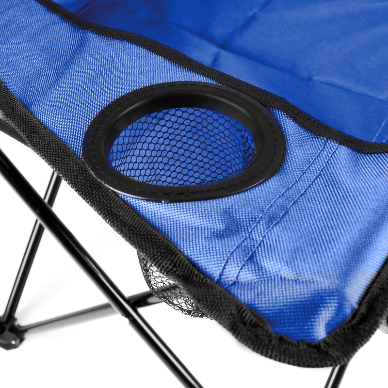 Load image into Gallery viewer, Folding Chair With Cup Holder - Blue
