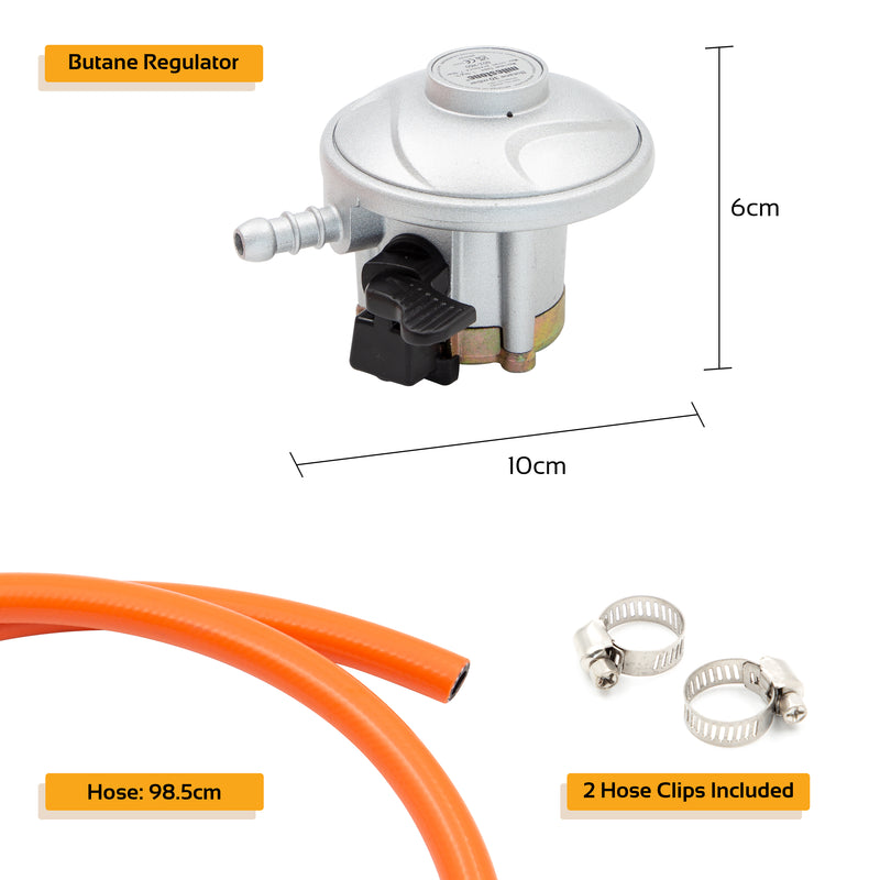 Load image into Gallery viewer, 21mm Gas Regulator with Hose &amp; Clips
