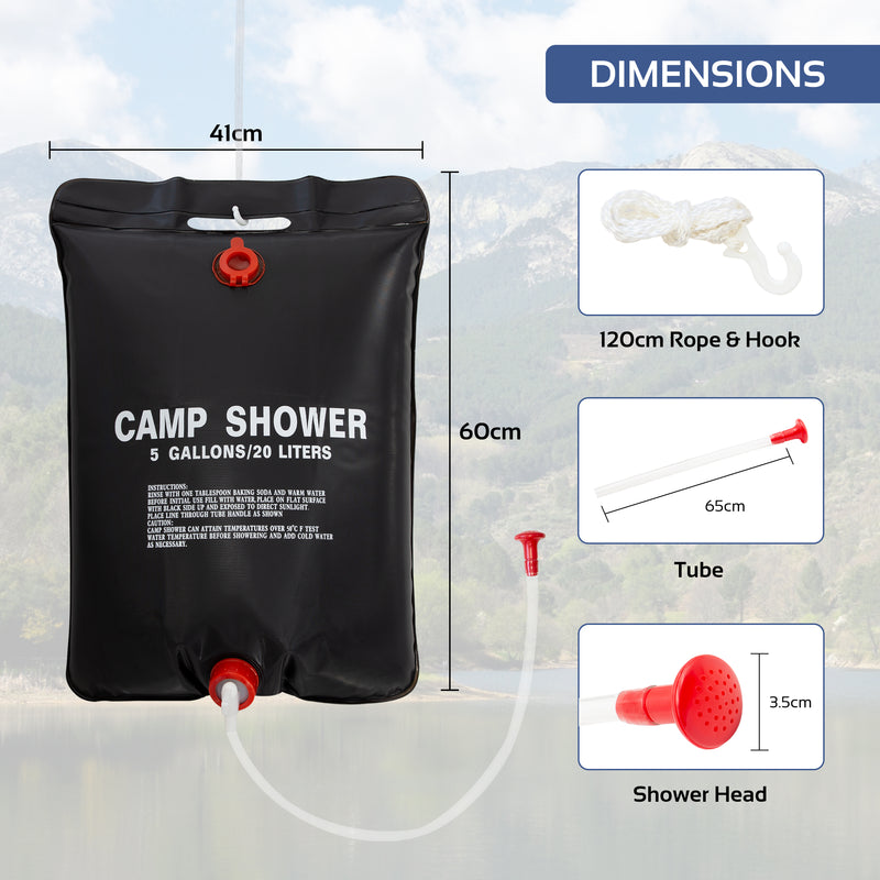 Load image into Gallery viewer, 20 Litre Solar Camping Shower
