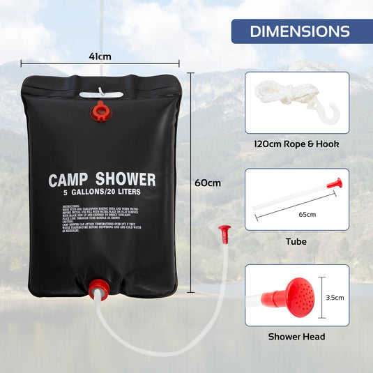 20 Litre Solar Camping Shower