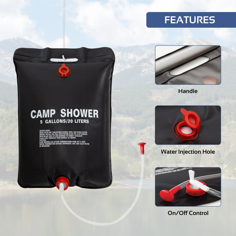 Load image into Gallery viewer, 20 Litre Solar Camping Shower
