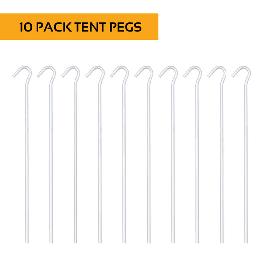 10 Metal Tent Pegs