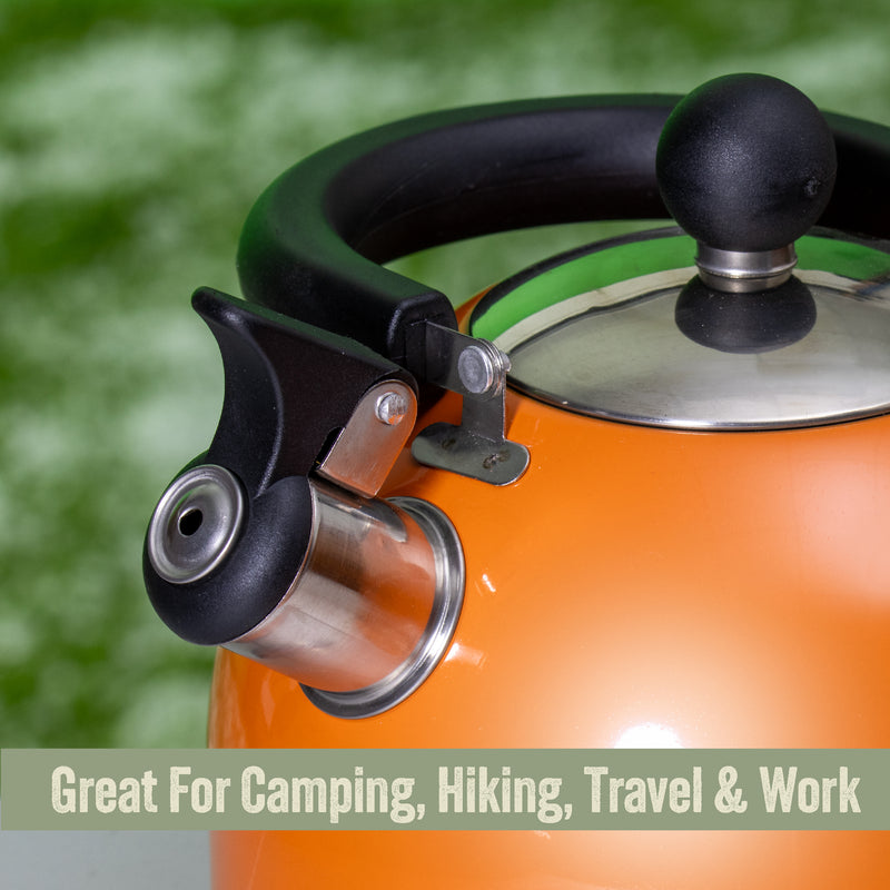 Load image into Gallery viewer, 2L Orange Camping Kettle
