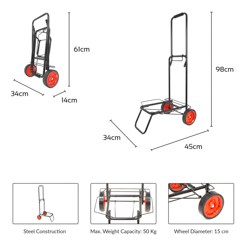 Load image into Gallery viewer, Heavy Duty Steel Trolley With Elastic Straps
