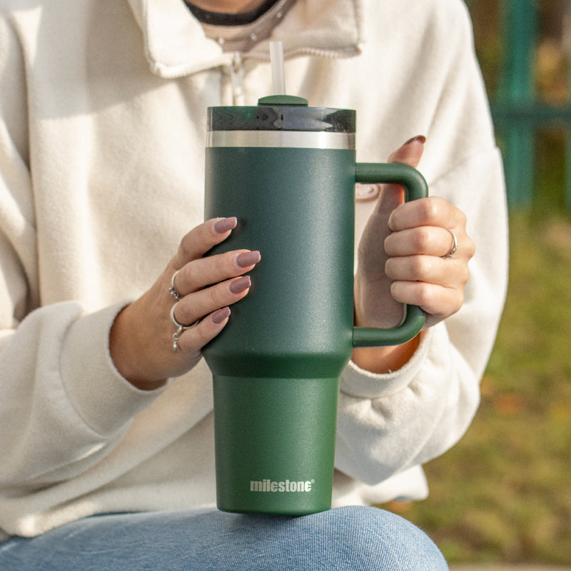 Load image into Gallery viewer, 40oz Tumbler with Straw - Evergreen
