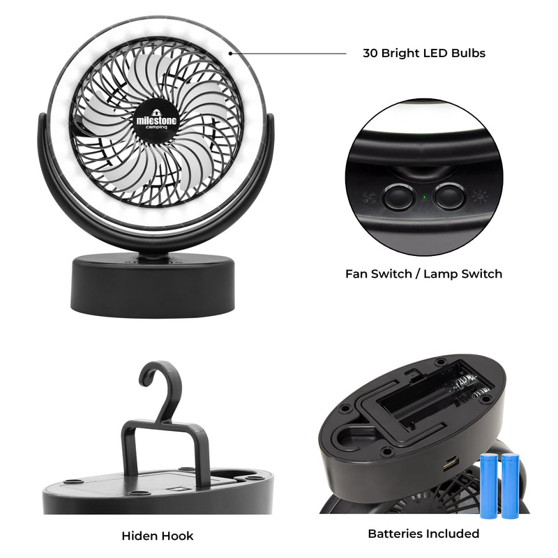 Load image into Gallery viewer, 2 in 1 LED Light and Fan
