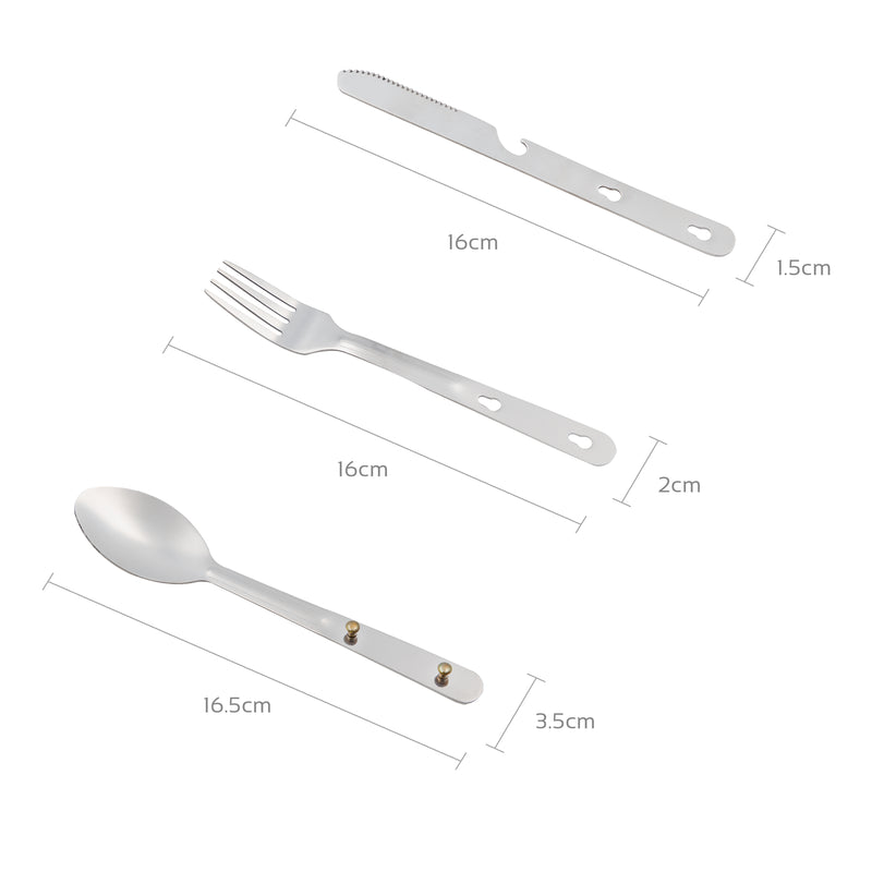 Load image into Gallery viewer, 3 Piece Camping Cutlery Set
