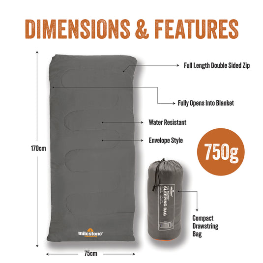 Envelope Single Sleeping Bag - 2 Season