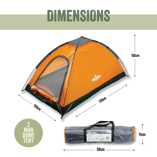 2 person tent dimensions 2 Man Dome Tent