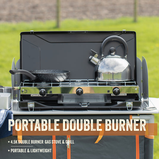 Double Burner Gas Stove & Grill