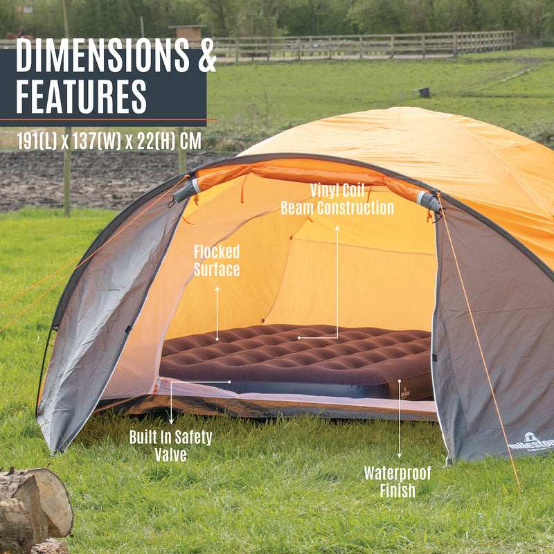 Load image into Gallery viewer, Double Inflatable Airbed - Blue &amp; White
