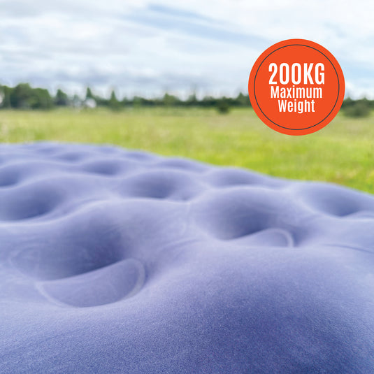 Double Inflatable Airbed - Blue & White