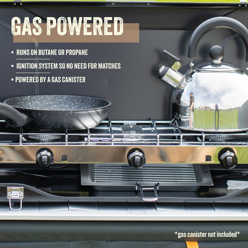 Load image into Gallery viewer, Double Burner Gas Stove &amp; Grill
