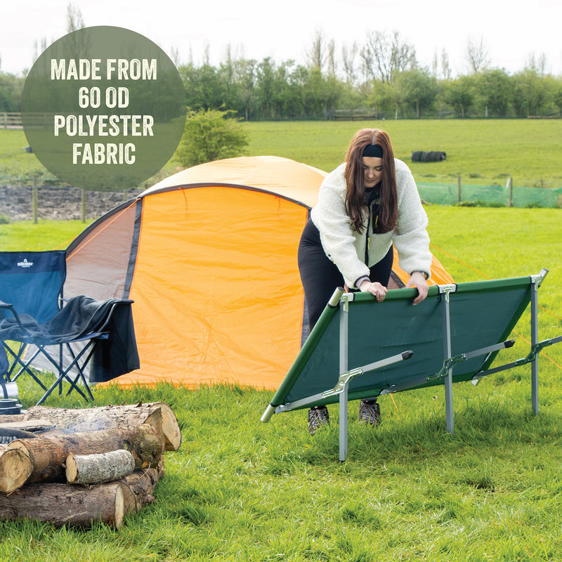 Load image into Gallery viewer, Deluxe Folding Camping Bed - Green
