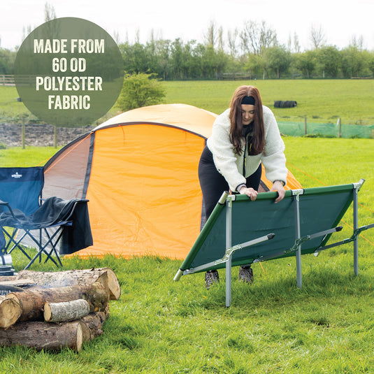 Deluxe Folding Camping Bed - Green