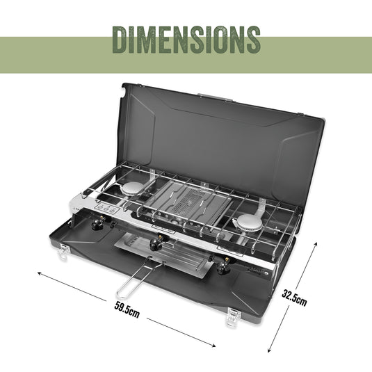 Double Burner Gas Stove & Grill